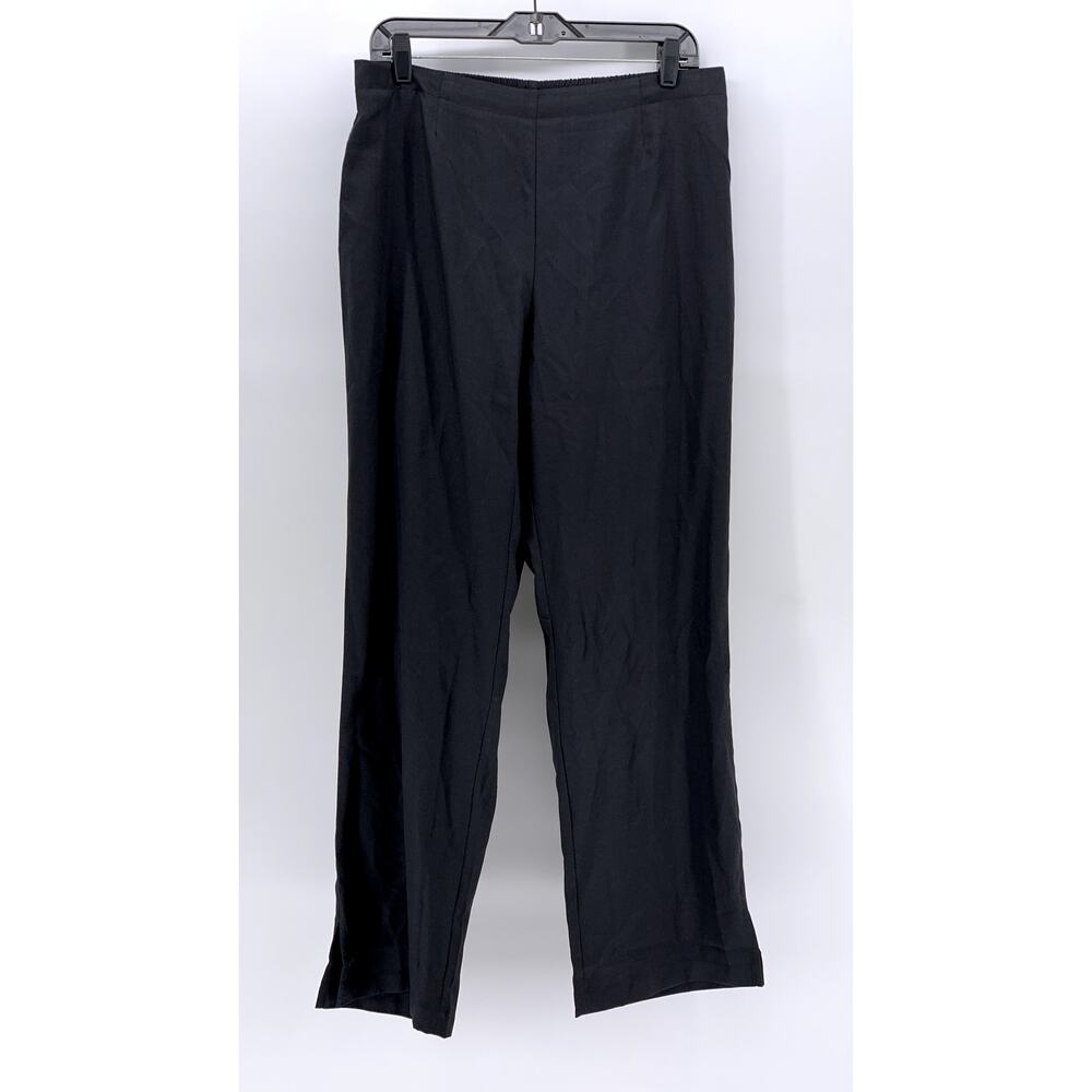 EDWARDS Women's Black Solid Wide Leg Uniform Pants SZ L
